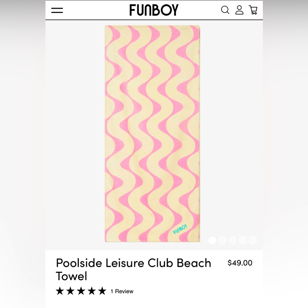 NWOT FUNBOY Towel | Summer | Beach | Pool | Pink | Fun | Sun